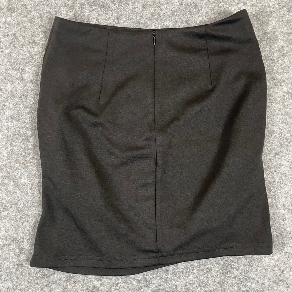 Women's KATE KASIN Black Ruched Mini Skirt M - Picture 3 of 9